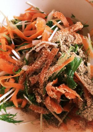水菜とにんじんのリボンサラダ-レシピのメイン写真