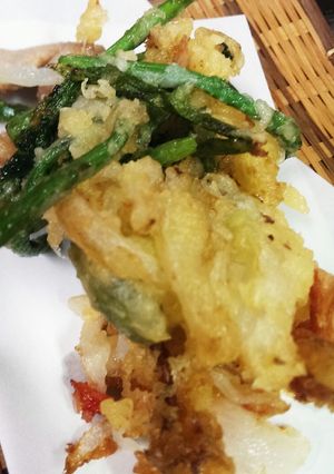 期間限定◆新玉ねぎと空豆とかにかま天ぷら-レシピのメイン写真