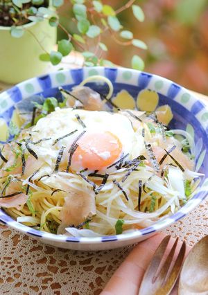 めんつゆで和風な冷製カルボナーラ-レシピのメイン写真