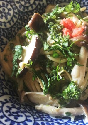 あおさ香る〜明太子豆乳クリームパスタ♪-レシピのメイン写真