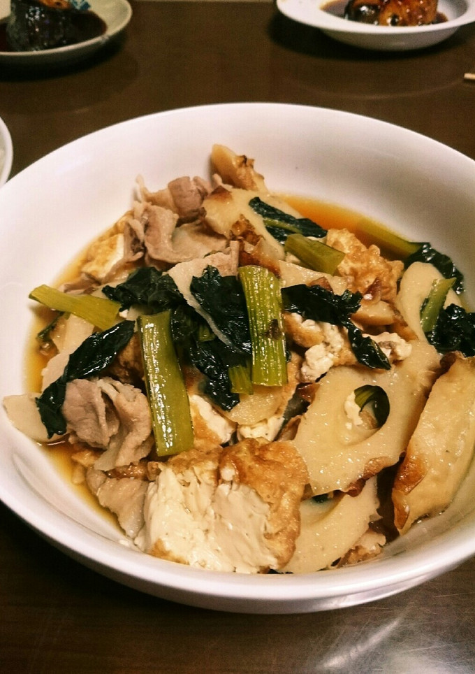 小松菜と厚揚げの煮物-レシピのメイン写真
