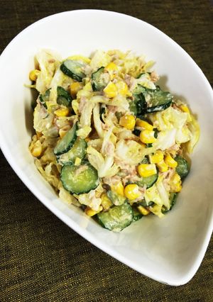 簡単キャベツときゅうりのツナコーンサラダ-レシピのメイン写真