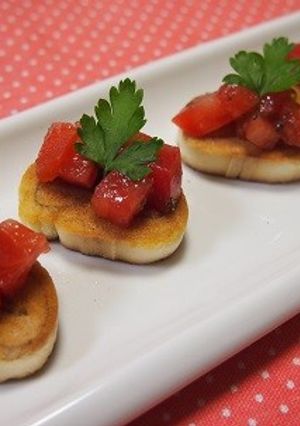 お麩でトマトのブルスケッタ-レシピのメイン写真