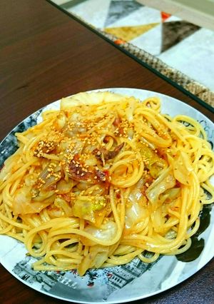 アンチョビと春キャベツのオイルパスタ♪-レシピのメイン写真