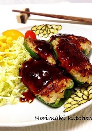 ヘルシー☆ピーマンの肉詰め-レシピのメイン写真