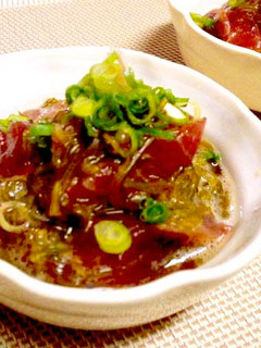 簡単!1分!マグロのめかぶ和え(^^♪-レシピのメイン写真