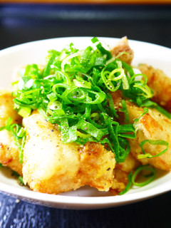 鶏むね肉でも柔らかい!ネギのせ☆塩唐揚げ-レシピのメイン写真