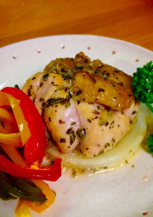 簡単！鶏肉と玉葱のさわやかハーブ焼き♡-レシピのメイン写真