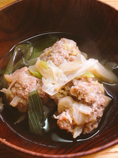 白菜入り肉団子汁-レシピのメイン写真