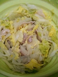 レンジで手軽に一人分!白菜と豚バラ重ね煮-レシピのメイン写真
