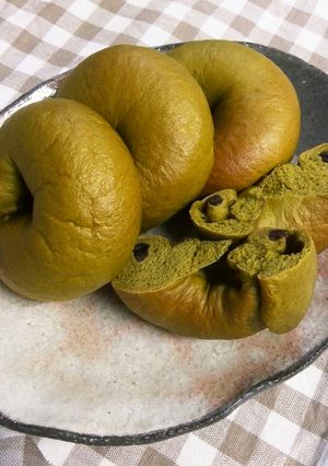 和菓子みたい♪抹茶小豆ベーグル-レシピのメイン写真