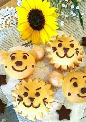 野菜ジュース動物パン☆ライオンとくま☆-レシピのメイン写真