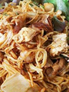 豚キムチ豆腐焼きそば-レシピのメイン写真