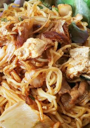 豚キムチ豆腐焼きそば-レシピのメイン写真
