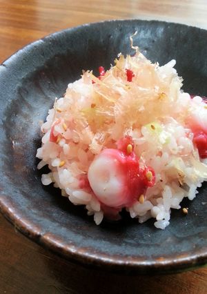 簡単！酢だこリメイク梅肉入りごはん♪-レシピのメイン写真