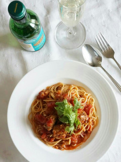 鯖のトマトソースパスタ-レシピのメイン写真