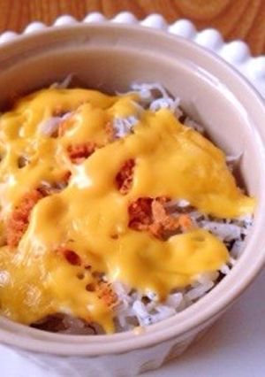 楽チン朝食☆しらす鮭フレチーズ丼-レシピのメイン写真