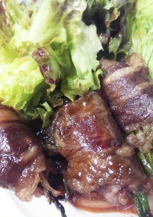 新玉ねぎとアスパラの牛肉巻き◆すき焼き味-レシピのメイン写真