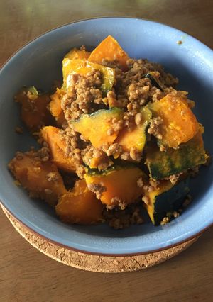 カボチャと挽肉の煮物-レシピのメイン写真
