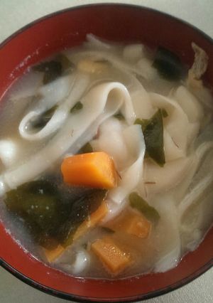 三葉とふしめんの味噌汁-レシピのメイン写真