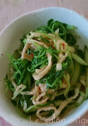 豆苗と切り干し大根にチリポン酢和え-レシピのメイン写真