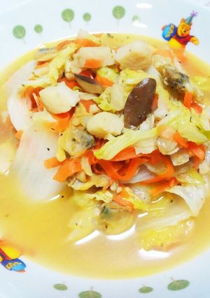 白菜と魚介のスープ-レシピのメイン写真