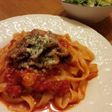 ポークジンジャー♪トマトソーススパゲティ