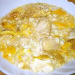 รูปของ 鶏胸の豆腐卵とじ