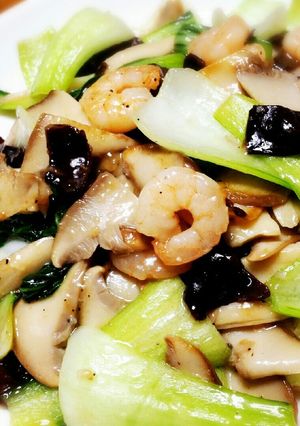 簡単！あわび茸とチンゲン菜のトロトロ炒め-レシピのメイン写真