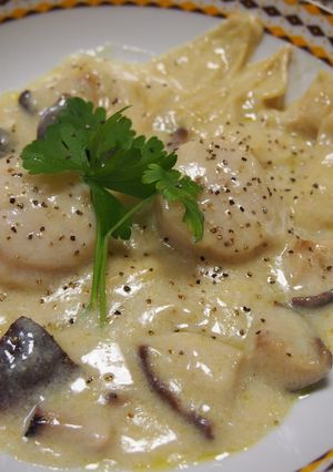 フラパンどんこ椎茸と湯葉のクリーム煮-レシピのメイン写真