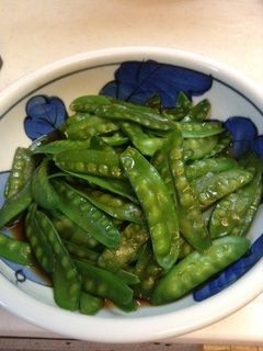 *さやえんどうの煮物*-レシピのメイン写真
