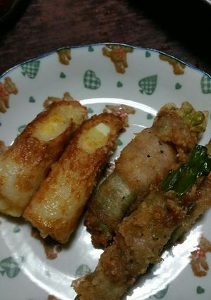 ニンニクの芽と豚バラの天ぷら-レシピのメイン写真