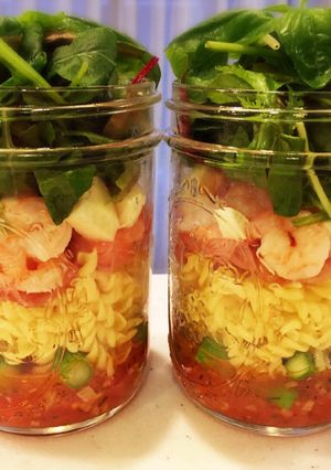 トマトの冷製パスタ風ジャーサラダ-レシピのメイン写真