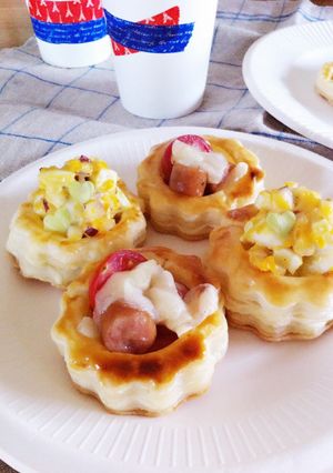 お花のお食事パイ2種-レシピのメイン写真