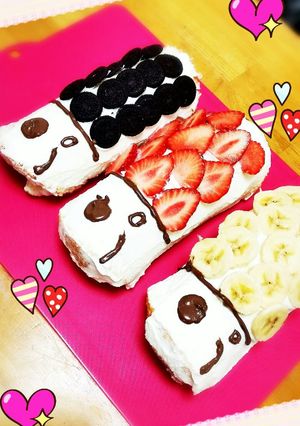 こどもの日に✨ホケミで✨こいのぼりケーキ-レシピのメイン写真