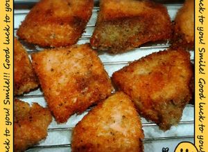 お弁当に☆塩鮭の香りﾊﾟﾝ粉焼き-レシピのメイン写真