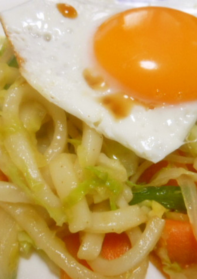 焼きうどん　カレー風味　簡単-レシピのメイン写真
