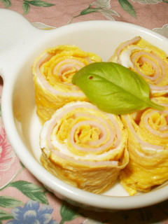 お弁当のおかず★卵とハムのクルクル巻き♪-レシピのメイン写真