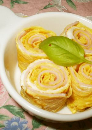 お弁当のおかず★卵とハムのクルクル巻き♪-レシピのメイン写真
