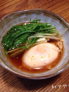 水菜と落とし卵の煮物-レシピのメイン写真