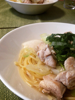 やさしい♪鶏とかぶのスープパスタ風-レシピのメイン写真
