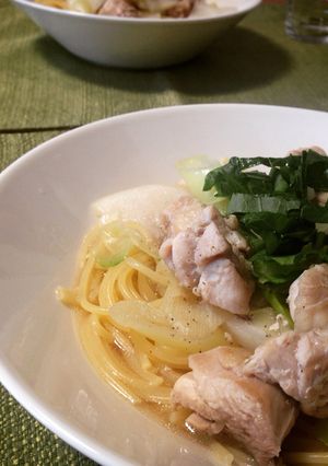 やさしい♪鶏とかぶのスープパスタ風-レシピのメイン写真