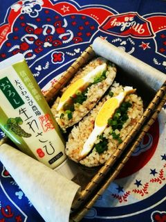 おにぎらずφわさびご飯×目玉焼き♪-レシピのメイン写真