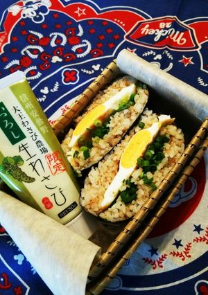 おにぎらずφわさびご飯×目玉焼き♪-レシピのメイン写真