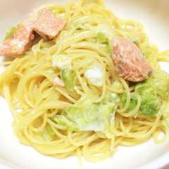 鮭とキャベツのクリームパスタ-レシピのメイン写真