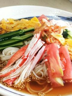 夏ランチ☆冷やし中華風ぶっかけ素麺-レシピのメイン写真