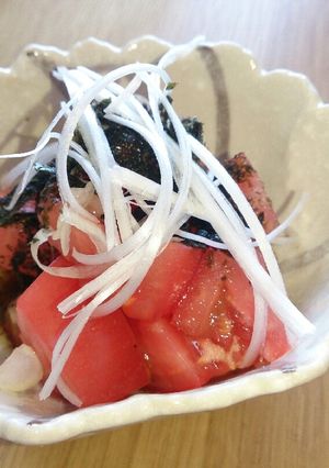 居酒屋気分☆トマトの海苔風味♪-レシピのメイン写真