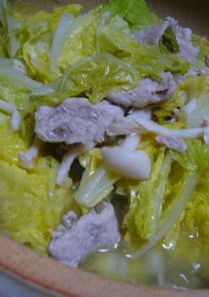 ボリュームたっぷり豚白菜鍋とラーメン雑炊-レシピのメイン写真