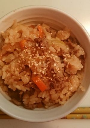 牛肉のすき焼き味炊き込みご飯-レシピのメイン写真