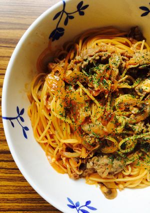 ケチャップが決め手♪豚の生姜焼きパスタ-レシピのメイン写真